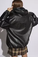 Wasted Paris UO Exclusive Faux Leather Windbreaker Jacket