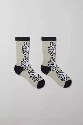 Keith Haring Dancing Figure Crew Sock