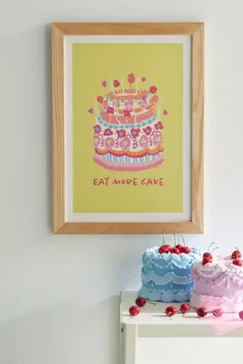 Megan Steiger Eat More Cake Art Print