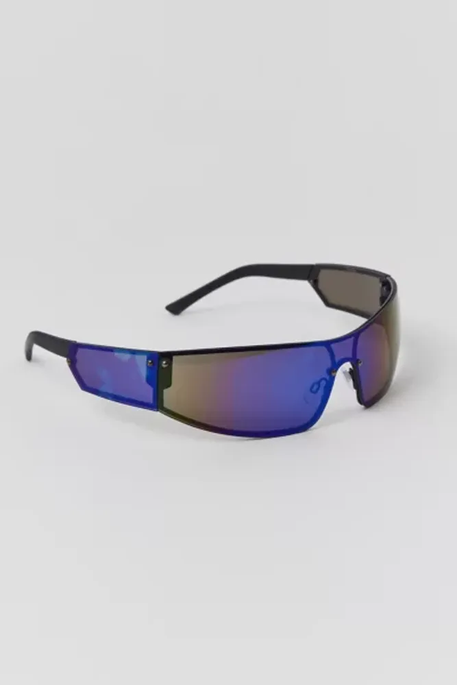 Blue Mirrored Shield Sunglasses Spitfire