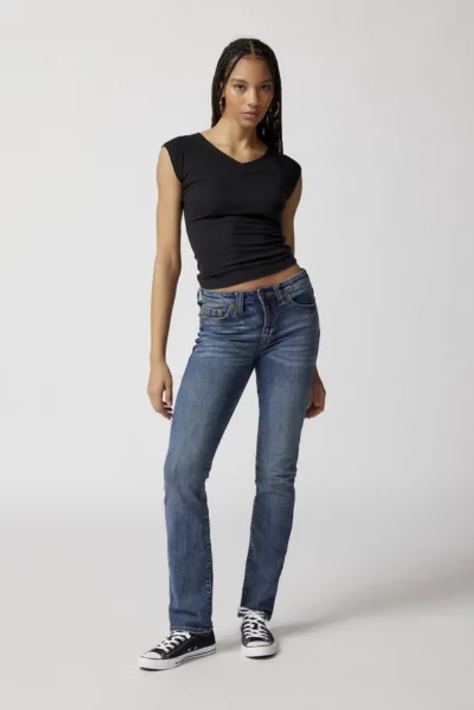 True Religion Billie Mid-Rise Straight Jean