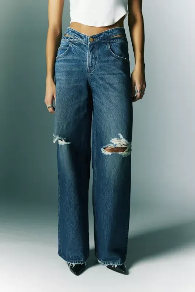 Urban Outfitters Miss Sixty Cutout Straight-Leg Jean