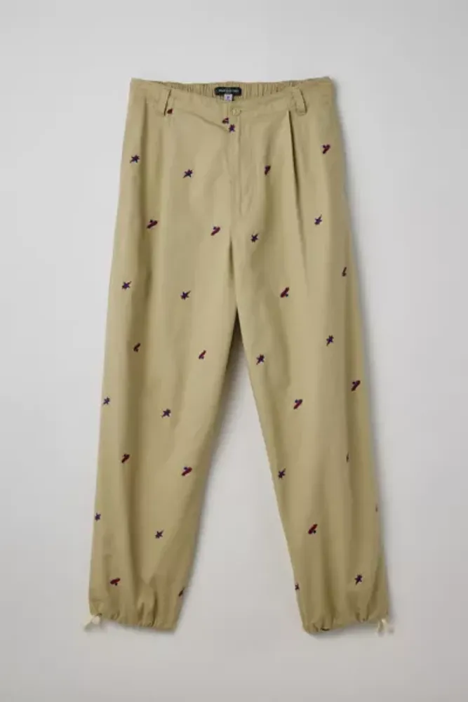 Urban Outfitters Uo Embroidered Corduroy Beach Pant In