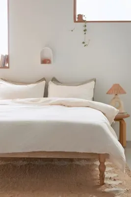 Breezy Cotton Percale Tassel Duvet Cover