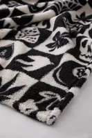 Printed Plush Throw Blanket