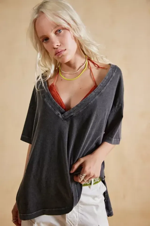 Urban Outfitters Out From Under Jamie Slouchy V-Neck Tee