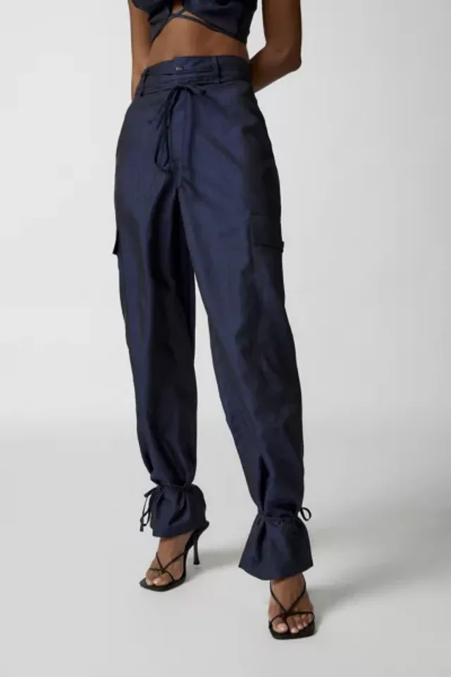 Lauryn Wood Pants Dark Blue – NOIS NEW YORK