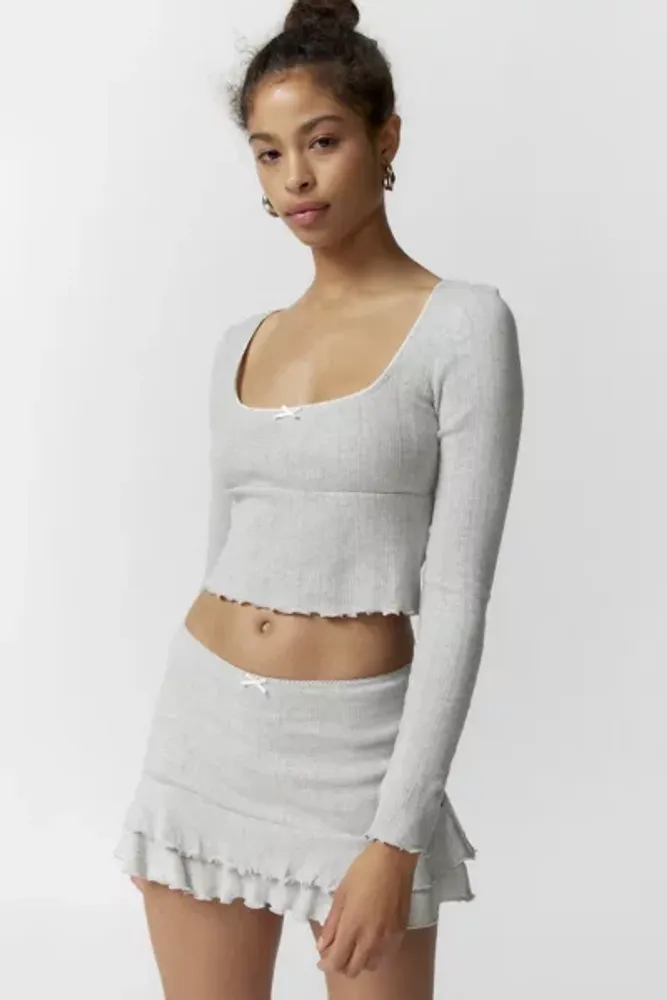 Urban Outfitters Out From Under Sleepless Nights Pointelle Top