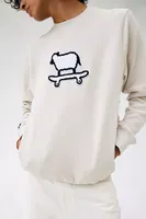 Peau De Loup X Skate Like A Girl UO Exclusive Logo Crew Neck Sweatshirt
