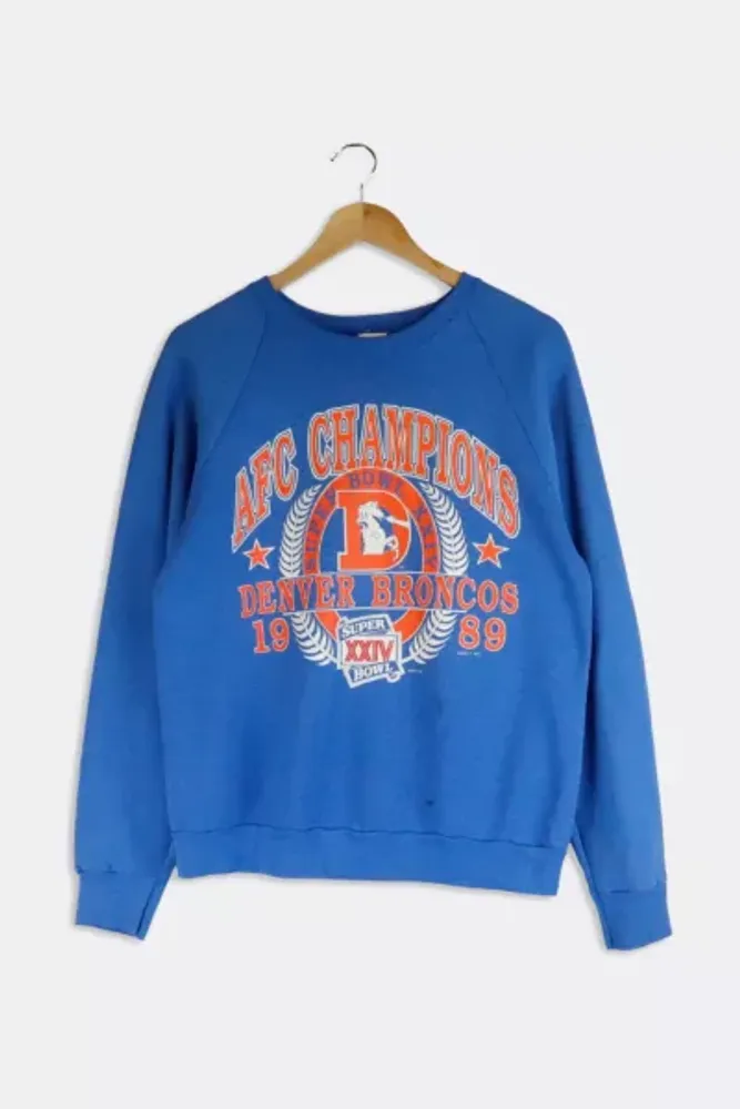 Urban Outfitters Vintage 1989 NFL Denver Broncos Afc Champions Sweatshirt