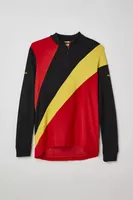 Vintage Asymmetric Stripe Long Sleeve Bicycle Jersey