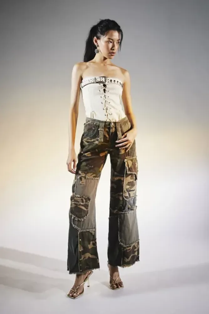 Urban Outfitters Jaded London Magna Distressed Camo Jean