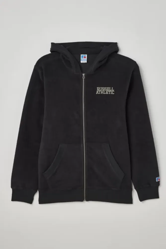 Urban Outfitters Russell Athletic Plush Chamois Full Zip Hoodie