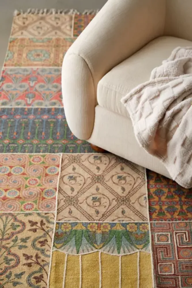 Multi Patchwork Printed Rug