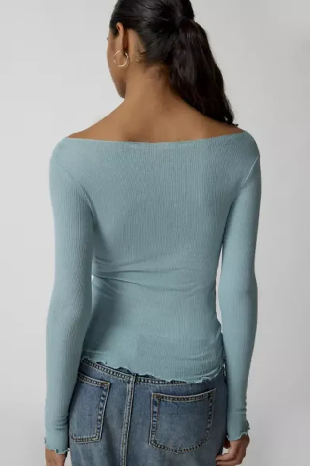 Out From Under Libby Sheer Lace Long Sleeve Top  Urban Outfitters Japan -  Clothing, Music, Home & Accessories