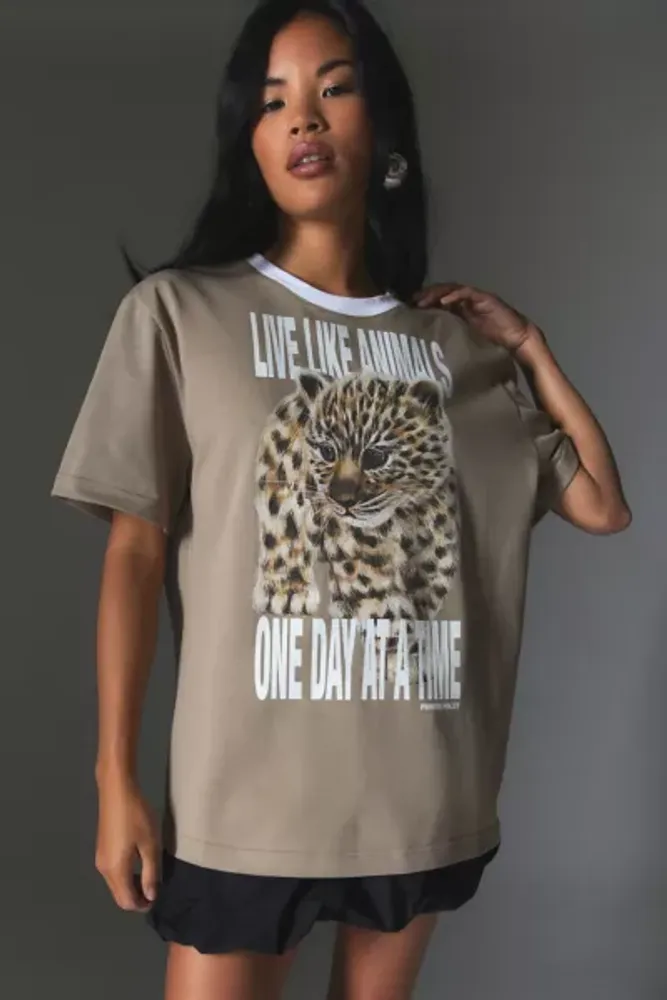 Private Policy Live Like Animals Oversized Tee
