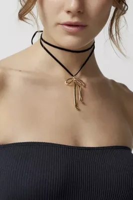Bow Velvet Wrap Necklace