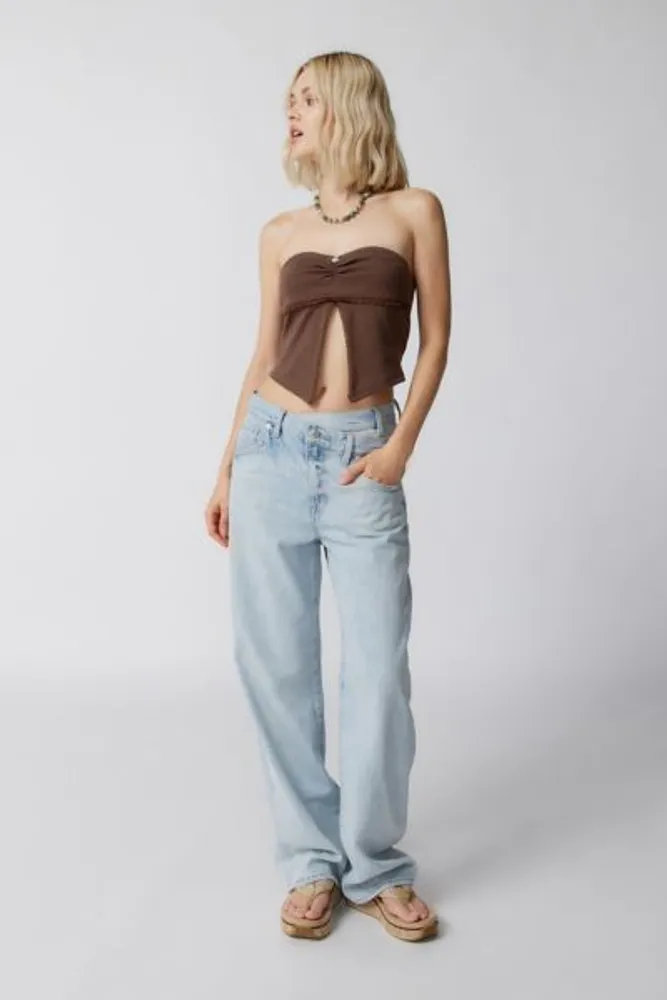 Urban Outfitters Kimchi Blue Rosie Strapless Flyaway Top