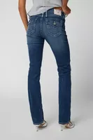 True Religion Billie Mid-Rise Lace-Up Jean