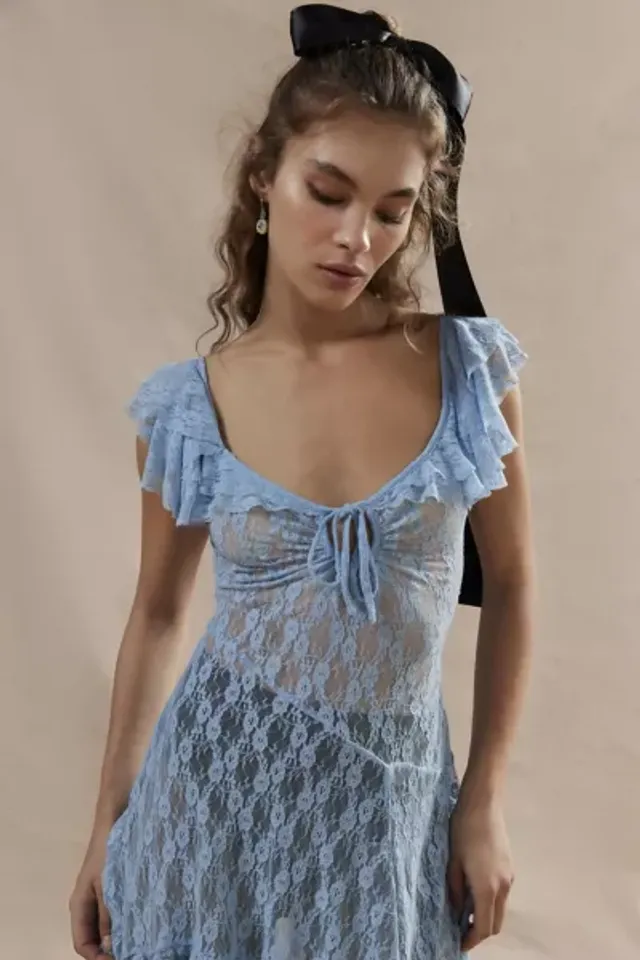 Urban Outfitters Kimchi Blue Iris Lace Floral Midi Dress