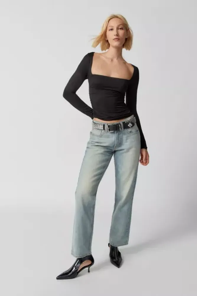 Urban Outfitters Silence + Noise Victoria Long-Sleeve Top