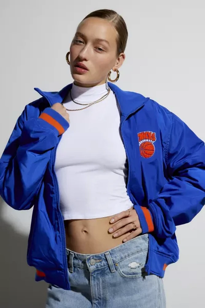 Mitchell & Ness X Melody Ehsani Satin New York Knicks Bomber Jacket