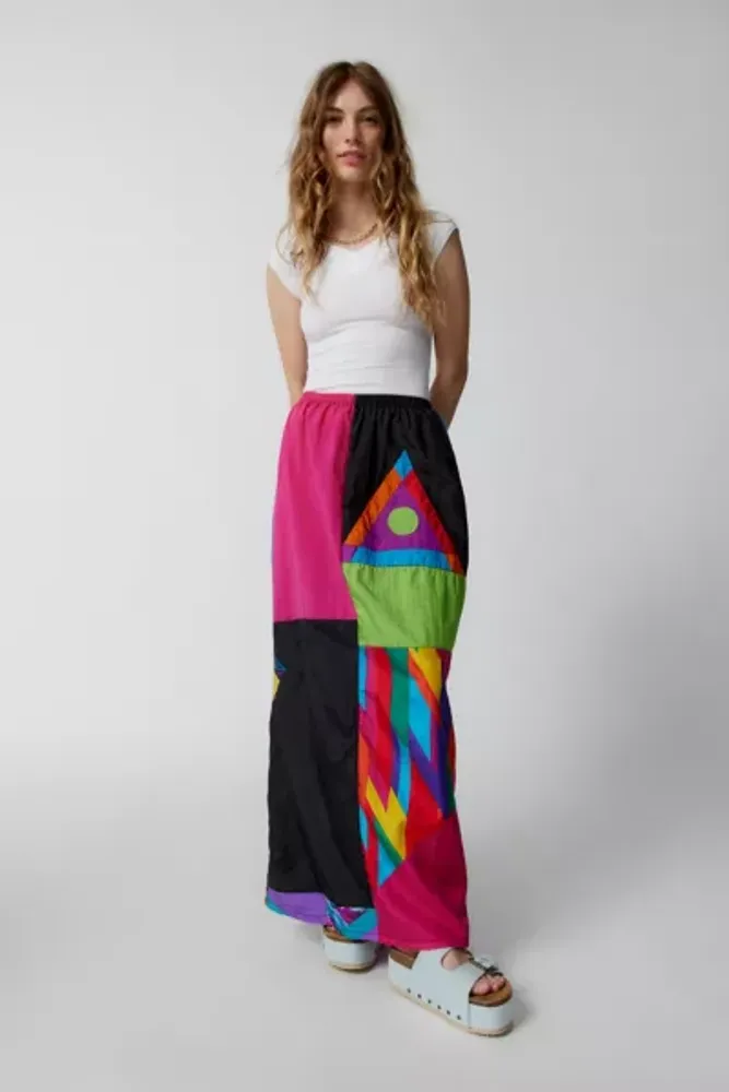 Urban Renewal Remade Pieced Windbreaker Maxi Skirt