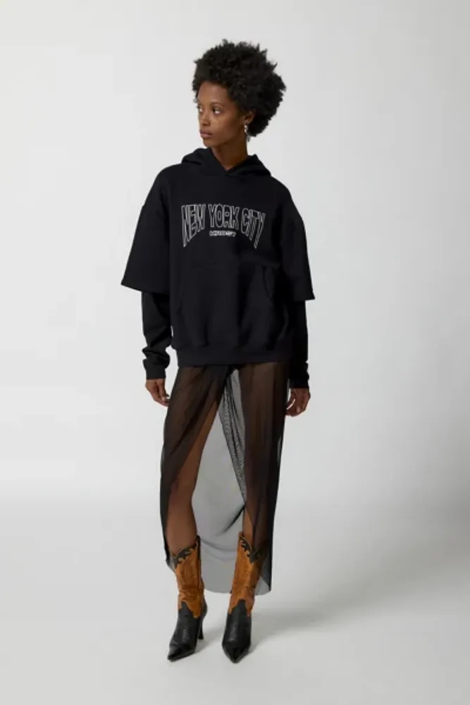 Urban Outfitters KROST NYC Layered Hoodie Sweatshirt