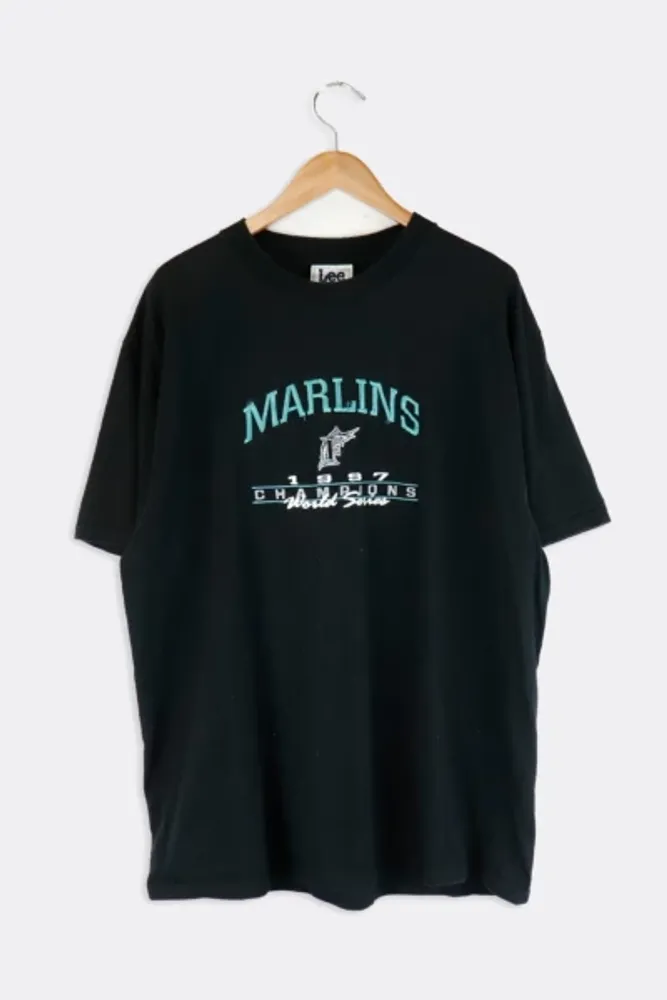 Vintage Florida Marlins Sweatshirt Black Large