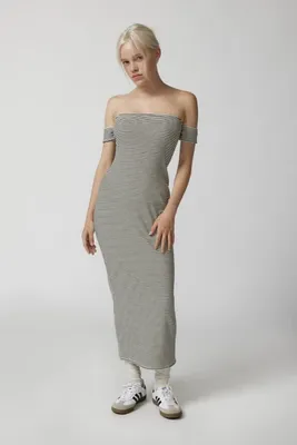 UO Spencer Off-The-Shoulder Knit Midi Dress