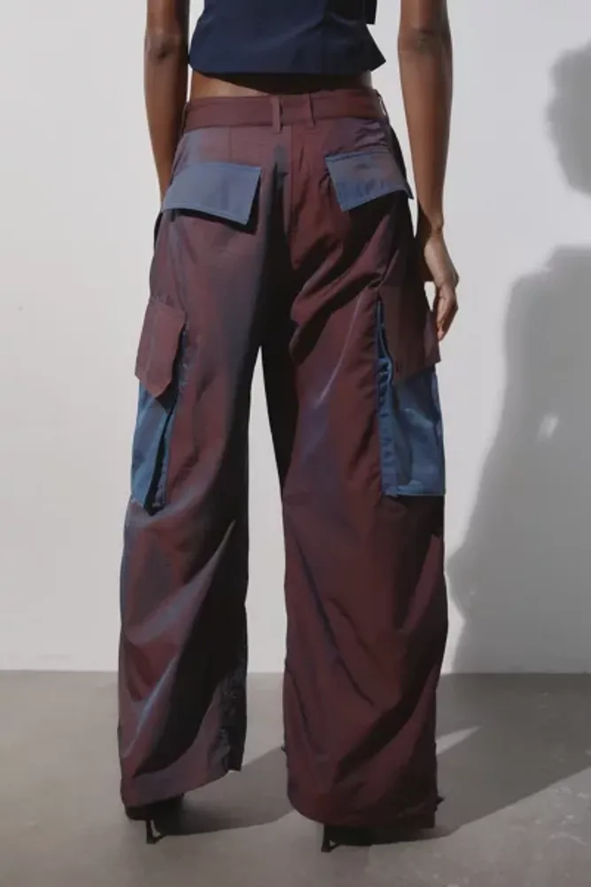 ASOS DESIGN carpenter wide leg pants in brown cord