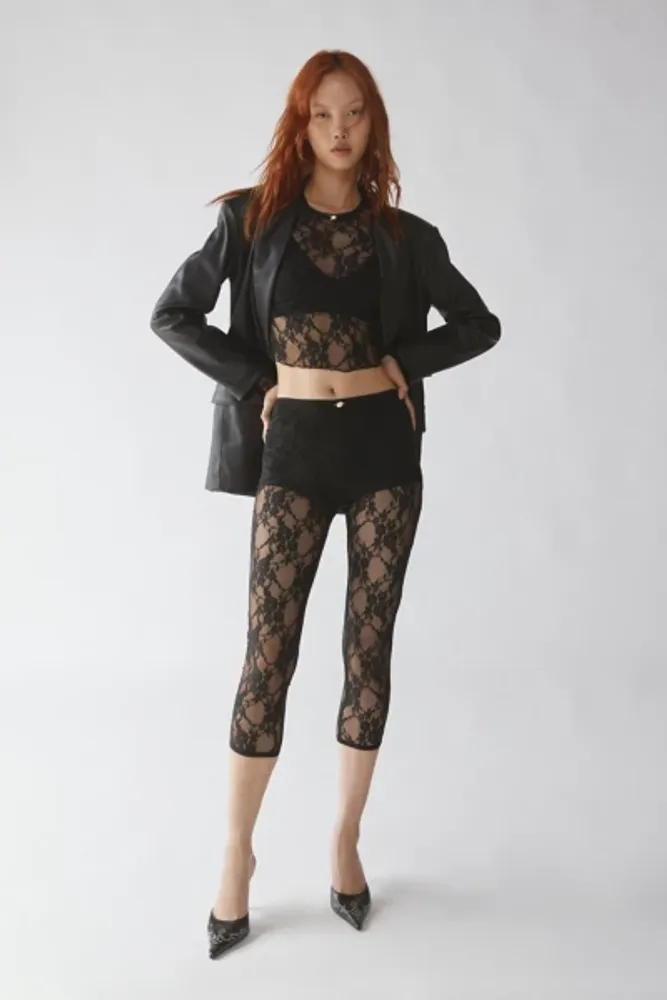Urban Outfitters Out From Under Ivy Lace Capri Set