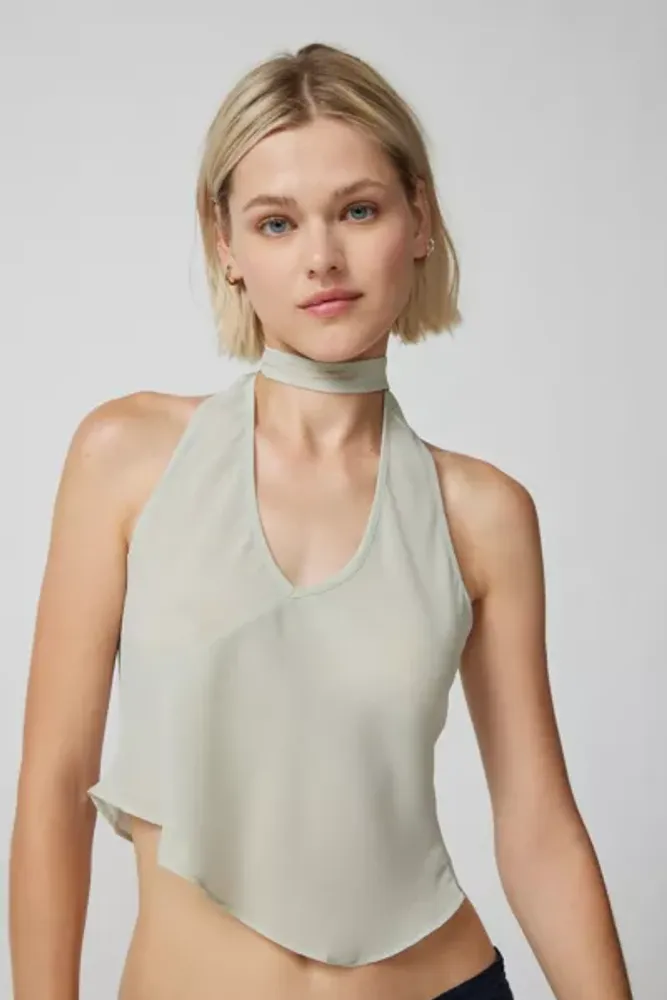 Urban Outfitters Lioness Rendezvous Semi-Sheer Halter Top