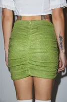 Glamorous Glitter Lace Side Mini Skirt