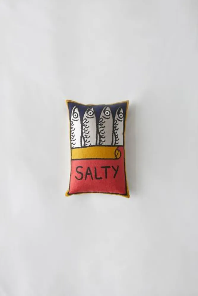 Salty Sardine Throw Pillow