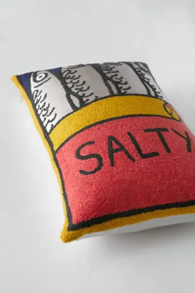 Salty Sardine Throw Pillow