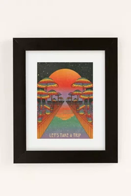 InkTally Rainbow River Let’s Take A Trip Art Print