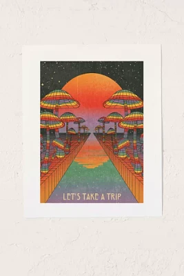 InkTally Rainbow River Let’s Take A Trip Art Print