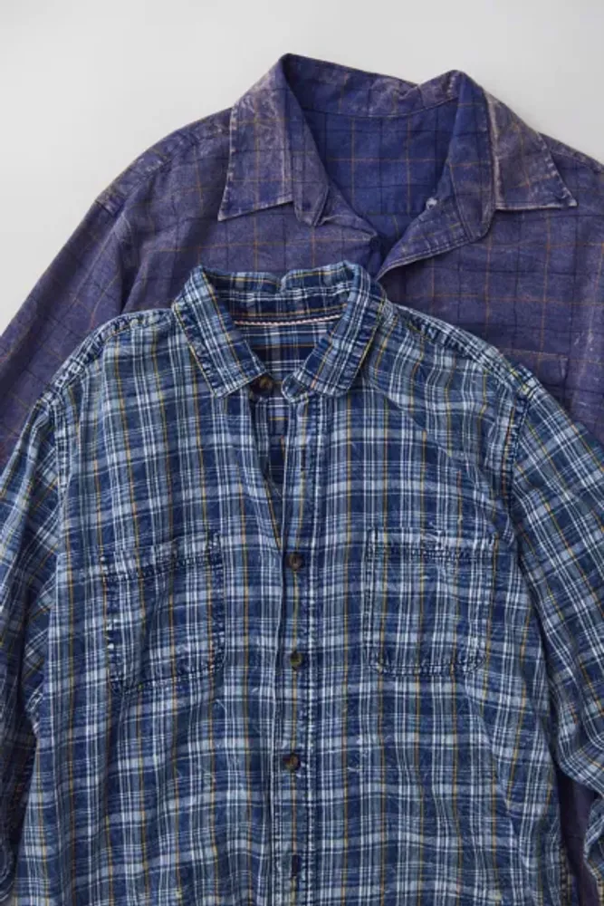 Urban Renewal Vintage Acid Wash Flannel Shirt