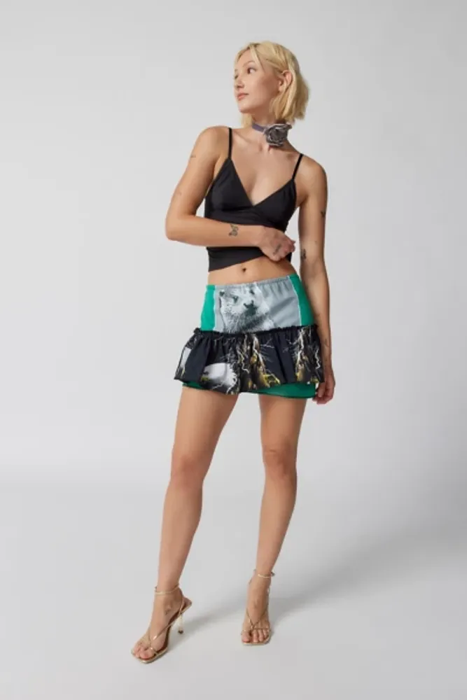 By Anthropologie Micro Mini Faux Leather Skirt