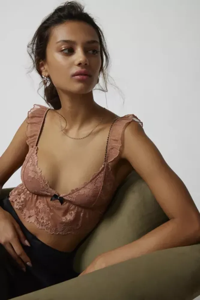 Lulu Mesh And Lace Bralette