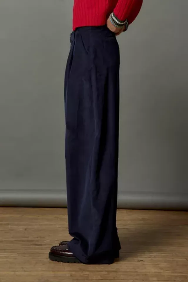 Editor Mid Rise Wool-blend Relaxed Trouser Pant