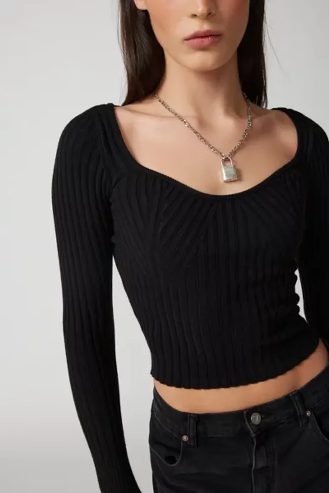 Urban Outfitters UO Phoebe Sweetheart Neckline Sweater