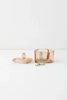 Mini Lidded Glass Heart Trinket Jar