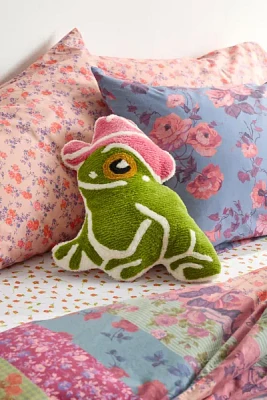 Cowboy Frog Throw Pillow