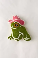 Cowboy Frog Throw Pillow