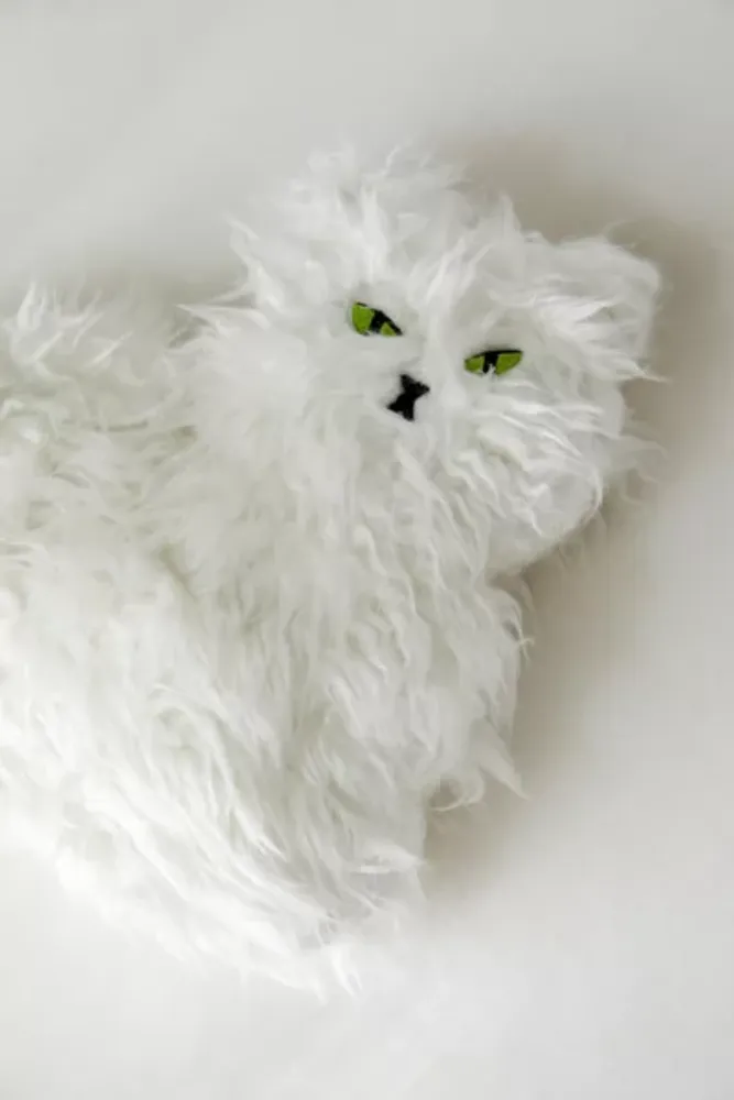Furry Cat Throw Pillow
