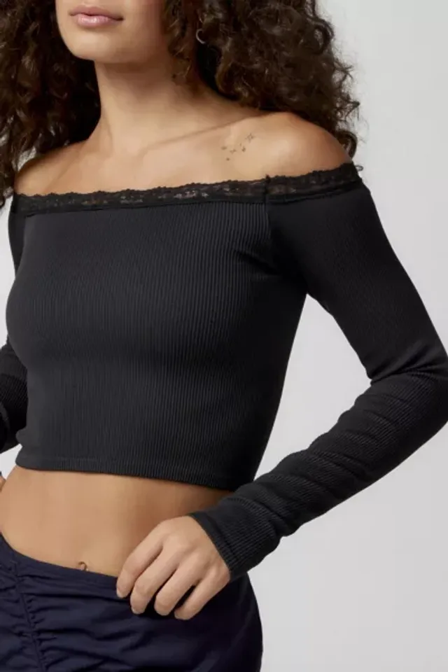 Urban Outfitters Out From Under Melani Seamless Lace-Trim Top