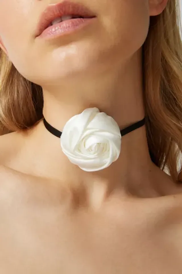 Urban Outfitters Lace Rosette Wrap Choker Necklace