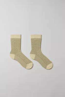 Ribbed Knit Crew Sock